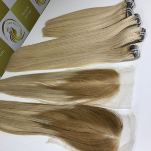 Piano Color Bonestraight Vietnam Bundles Super Double Drawn Raw Virgin HD Lace para cierre suizo Trama DE LA PIEL Proveedores al por mayor - Product Image 1