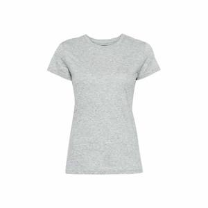 Camiseta gris de alta calidad con estampado informal de talla grande para mujer, camiseta en blanco de manga corta con cuello redondo, Camiseta de punto transpirable a precio al por mayor - Product Image 5