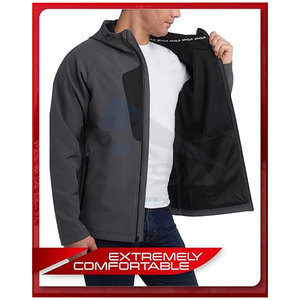Chaqueta Softshell de invierno para hombre, abrigo transpirable y resistente al viento para exteriores sin cremallera para un uso cómodo en clima frío - Product Image 3