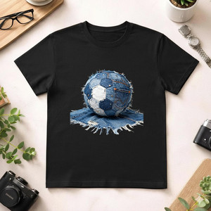 เสื้อยืดคอตตอนโอเวอร์ไซส์แบบยูนิเซ็กซ์ 210GSM พิมพ์ลายดอกกุหลาบ - Product Image 1