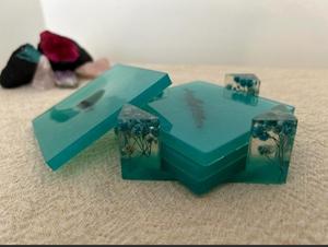 Posavasos de resina cuadrada de último diseño al mejor precio del fabricante en India - Product Image 3