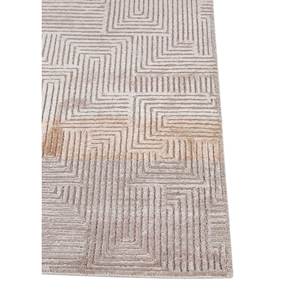 Alfombra de Lana y Seda de Bambú Azalea Beige Marrón, Anudada a Mano, 10 mm de Grosor, Patrón Geométrico Abstracto para el Hogar, Pasillo, Rectangular, AIWB-13025 - Product Image 4