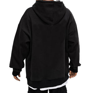 Nouveauté Sweat-shirt à capuche en coton surdimensionné pour homme de haute qualité Tailles grandes Basics Hoodies mélangés pour garçons jaune uni - Product Image 4