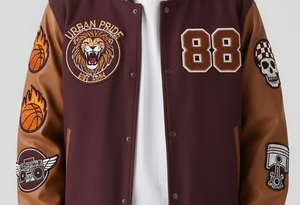 Blousons universitaires personnalisés pour hommes et femmes - Style urbain tendance, col montant, à capuche, 100 % coton, prêts pour l'hiver - Product Image 5