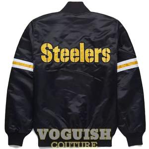 Chaqueta universitaria de satén de alta calidad para hombre, chaqueta universitaria de satén de estilo informal de Color personalizado para hombre - Product Image 2