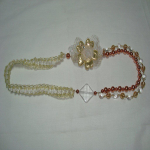 Hot Long bijoux hip hop mode verre perlé fil de laiton cool pour les looks de mariée - Product Image 5