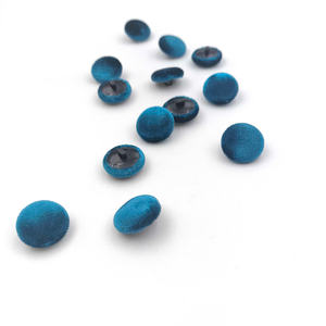 28L Blue Velvet Fabric-Covered <b>Buttons</b> - Product Image 4