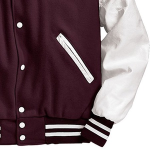 Créez vos propres logos d'universités sur des vestes universitaires de haute qualité, corps en laine véritable et manches en cuir pour l'hiver. - Product Image 3