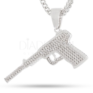 Chaîne cubaine en argent sterling 925 avec pendentif chaîne en diamant cultivé en laboratoire Pièce de bijou élégante et écologique intemporelle - Product Image 4