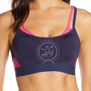 Soutien-gorge de sport sans couture à soutien élevé deux tons doux rembourré femmes vêtements de sport soutien-gorge de sport personnalisé entraînement femmes soutien-gorge de sport - Product Image 1
