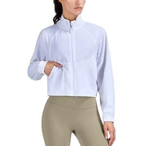 Women's Athletic Workout Jacket UPF 50+ Long Sleeve Sun Protection Lightweight <b>Shirts</b> <b>Zip</b> Up Cropped Jackets Running - Product Image 1