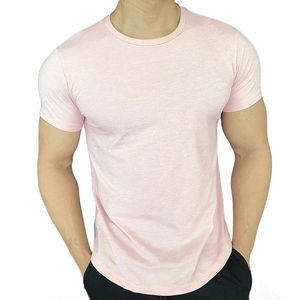 Camiseta de alta calidad para hombre, cómoda, venta al por mayor, personalizada, algodón/poliéster, informal, ajuste regular, ropa deportiva, Fitness - Product Image 1
