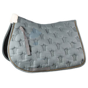 Tapis de selle de qualité supérieure pour l'équitation anglaise, saut et style occidental avec coque en cuir, peau de mouton en laine et coton - Product Image 1