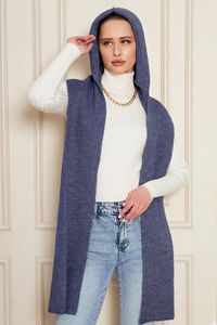 Women's Soft Textured <b>Knitted</b> Hooded <b>Scarf</b> Keeps Warm Stylish and Comfortable Stylish Look Autumn Winter ODM OEM Service - Product Image 3