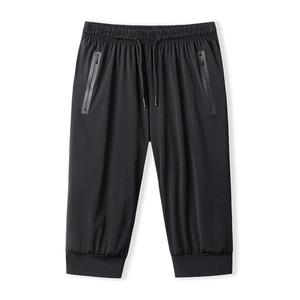 Longue longueur grande taille hommes Shorts trois quarts taille élastique Bermuda mâle maille 3/4 Plus grande glace soie été séchage rapide poche - Product Image 2