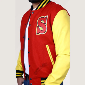Meilleures ventes de vestes universitaires légères et réglables pour hommes avec col montant Design Letterman surdimensionné durable pour la saison hivernale - Product Image 5