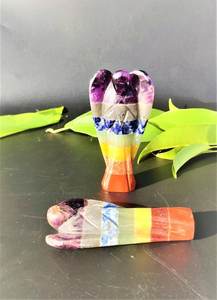 VENTE EN GROS SEPT CHAKRA ASSOCIÉ ANGE | FIGURINE EN CRISTAL DE CHAKRA DE QUALITÉ SUPÉRIEURE | SCULPTÉ À LA MAIN 7 CHAKRA ANGEL Guérison Métaphysique - Product Image 3