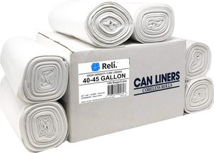 Reli. Sacs poubelle premium de 40 à 45 gallons, 150 unités |   Sacs poubelle multi-usages transparents de qualité supérieure, fabriqués aux États-Unis, en vrac, super valeur - Product Image 6