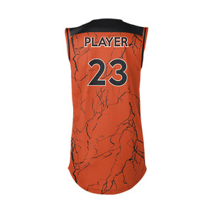 Vente en gros Vêtements de sport de baseball et softball pour hommes 100% polyester manches courtes boutons complets gilets sans manches grande taille respirant - Product Image 2