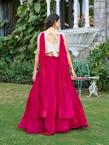 Lehenga choli ผ้าชุดผ้าไหมบริสุทธิ์บริสุทธิ์บริสุทธิ์มีชุดผ้าไหม - Product Image 5