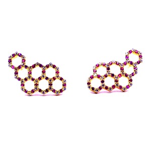 Boucles d'oreilles Web Fiançailles Mariage Porter Argent Sterling 925 Gemme Plaqué Or Femmes Porter Traditionnel - Product Image 3