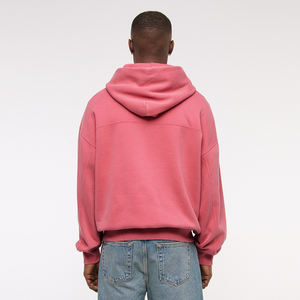 เสื้อฮู้ดสำหรับผู้ชายผ้าฝ้ายบุผ้าขนแกะมีฮู้ดแบบสวมศีรษะมี100% โลโก้ได้ตามต้องการ - Product Image 6