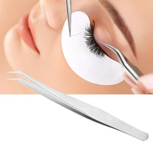 Pinzas de pestañas de acero inoxidable, pinzas de extensión de pestañas de acero inoxidable de precisión maestra para aplicaciones de pestañas exquisitas - Product Image 5