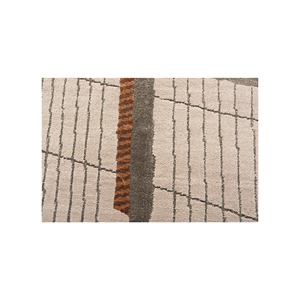 Alfombra de Lana y Seda de Bambú Anudada a Mano Jaipur Wunderkammer AKWB-9038, Patrón Geométrico Rosa y Morado, Grande, para Decoración de Sala de Estar - Product Image 3