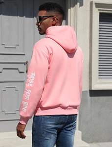 Ropa de calle Sudadera con capucha de gran tamaño Venta al por mayor Loose Fit Drop Shoulder Heavyweight Fleece Boxy Hoodies Impresión bordada personalizada - Product Image 2