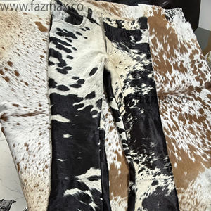 กางเกงหนังวัวเอวสูงของผู้ชายดีไซน์ใหม่กางเกงผ้าฝ้ายน้ำหนักเบาสไตล์ตรงพร้อมโลโก้ที่กำหนดเอง - Product Image 1