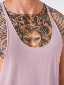 Vente en gros Logo personnalisé 100% coton Stringer Gym Vest Sleeveless Y Back Fitness Singlet Workout Muscle Bodybuilding Hommes Débardeur - Product Image 4