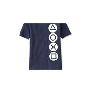 T-shirt grafica da uomo con bottoni Playstation Ripple Junction blu taglia Small in tessuto jersey - Product Image 2