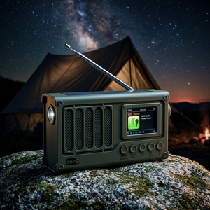 Radio DAB de Alto Rendimiento con Manivela, Panel Solar, Pantalla LCD a Color de 2'', Radio <span class=keywords><strong>FM</strong></span>, Batería Desmontable de 2000mAh - Product Image 4