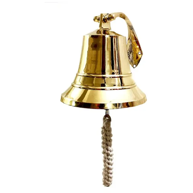 Acero dorado estilo tiempo moderno técnica troquel superventas campana personalizada pared náutica decoración Vintage ancla colgante