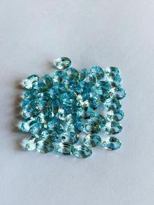 Piedra preciosa de Aguamarina natural hecha a mano a granel, tamaño de forma de mezcla personalizado para hacer joyas, corte ovalado azul con certificado IGI - Product Image 2