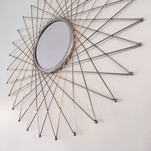 Espejo de mosaico redondo de plata moderno Espejo de pared decorativo de color y forma personalizado - Product Image 1