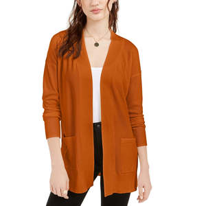 Cardigan Aperto per Ragazze, Stampa Floreale Rosa, Stile Casual, Taglia Piccola, Materiale Acrilico, con Bottoni, per Autunno Inverno - Product Image 1