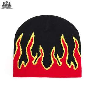 Vente flash : Bonnet d'hiver unisexe SAFETY SPECTRUM, personnalisé, haute qualité, 100% coton, imperméable, jacquard uni, taille ajustable - Product Image 3