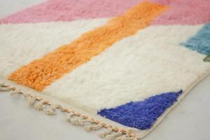 High Quality Modern Geometric Design NZ Wool Moroccan Berber <b>Rug</b> Hand <b>Tufted</b> India Latex for Living Room Decor Kids Style - Product Image 2