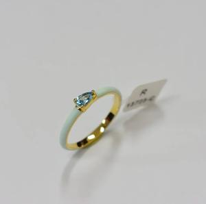 S925 14K Gold Plated Minimal Natural Cubic Zirconia <b>Ring</b> Sleek Elegant Design Customizable for Retails OEM ODM Thailand Factory - Product Image 1