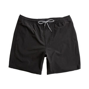 <b>Men's</b> High Street Board <b>Shorts</b> New Arrival Green Black Navy Solid Pattern <b>Elastic</b> <b>Waist</b> Drawstring Closure Split Sides Two Side - Product Image 3