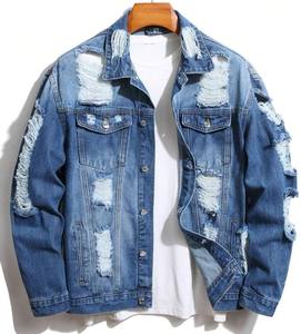 Veste en jean de style vintage de luxe pour hommes-sur mesure Durable confortable respirant coupe-vent Polyester/coton tissu en gros - Product Image 2