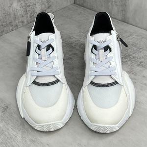 Chaussures de course de qualité supérieure, baskets en cuir véritable de créateur, baskets épaisses pour hommes, fermeture à lacets, chaussures respirantes et douces - Product Image 4