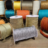 Cordon en polyester tressé élastique et durable, respectueux de l'environnement, avec embout en plastique pour vêtements, textiles de maison et accessoires de chaussures