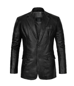 Haute qualité 100% cuir véritable Style britannique décontracté Slim Fit Blazer pour hommes respirant doublure poches hiver veste d'affaires - Product Image 1