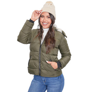 Manteau à bulles d'hiver pour femmes veste bouffante Satin peau de mouton soie imperméable respirant matelassé imprimé nouveau Style utilisation en extérieur - Product Image 1