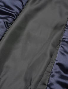 Venta al por mayor de fábrica, chaqueta Bomber de moda de talla grande para hombre, Letterman bordado personalizado, soporte de lona de satén de nailon fino Chicago - Product Image 2