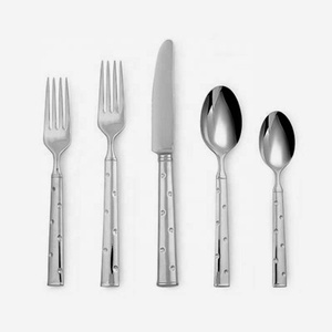 Long Creative Handicraft Handle Royal Unique Silver Plated Design Elegant <b>Cutlery</b> Tableware Simplicity <b>Cutlery</b> Set - Product Image 4