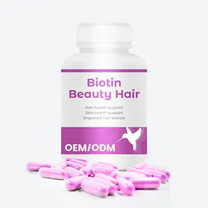 Özel etiket OEM/ODM Biotin kollajen Keratin vitamini Anti saç dökülmesi cilt bakımı güçlü çivi sağlık