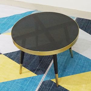 SFBT022-4 Chn CONE Bn <b>Sofa</b> with Tempered Glass Top <b>Black</b> Color - Product Image 2